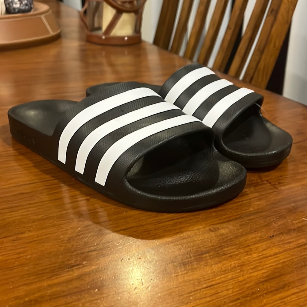 Adidas Adilette Aqua Slides Sandals Shoes Black F35543 new Mens sizes